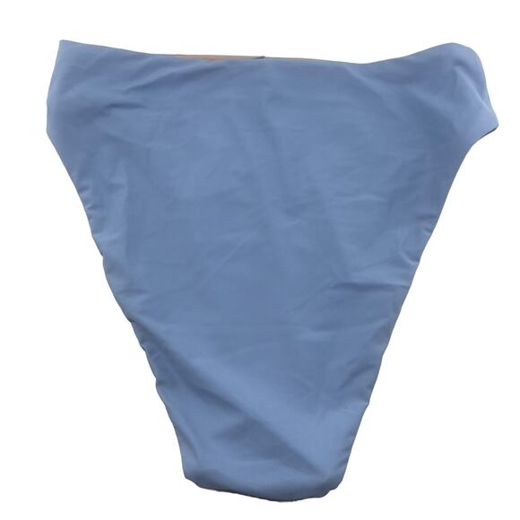 J Crew High Rise Bikini Bottoms Blue High Cut Leg Size Small BF178 New With Tags - Picture 2 of 5